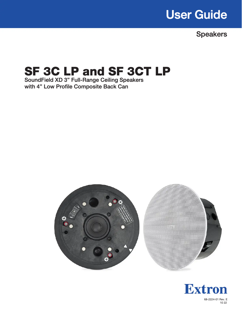 Page 1 de la notice Manuel utilisateur Extron SF 3C LP