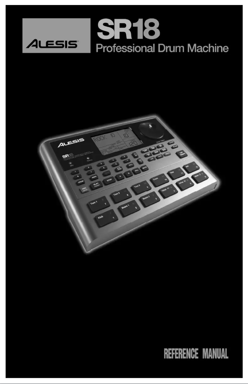 Page 1 de la notice Manuel utilisateur Alesis SR18