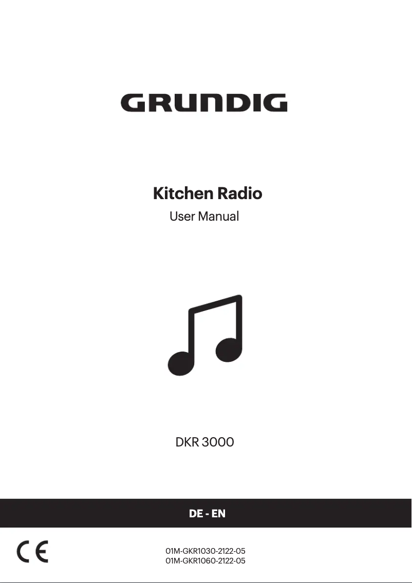 Page 1 de la notice Manuel utilisateur Grundig DKR  3000