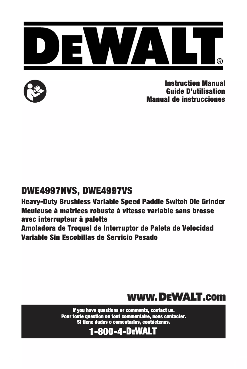 Image de la première page du manuel de l'appareil DWE4997NVS