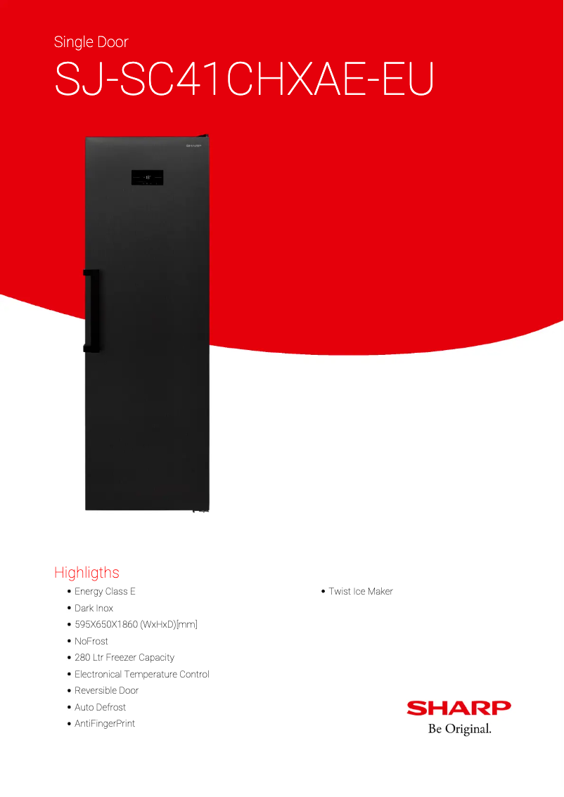 Página 1 del manual Ficha técnica Sharp SJ-SC41CHXAE-EU