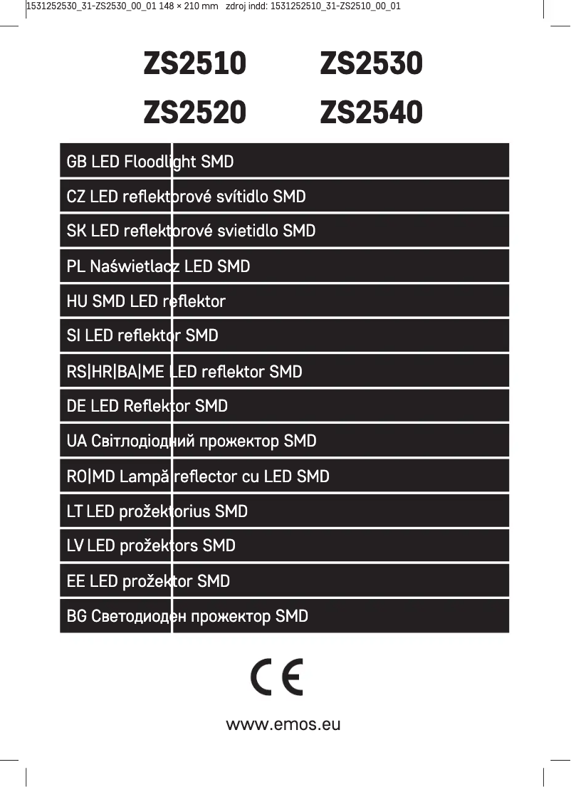 Image de la première page du manuel de l'appareil ZS2530