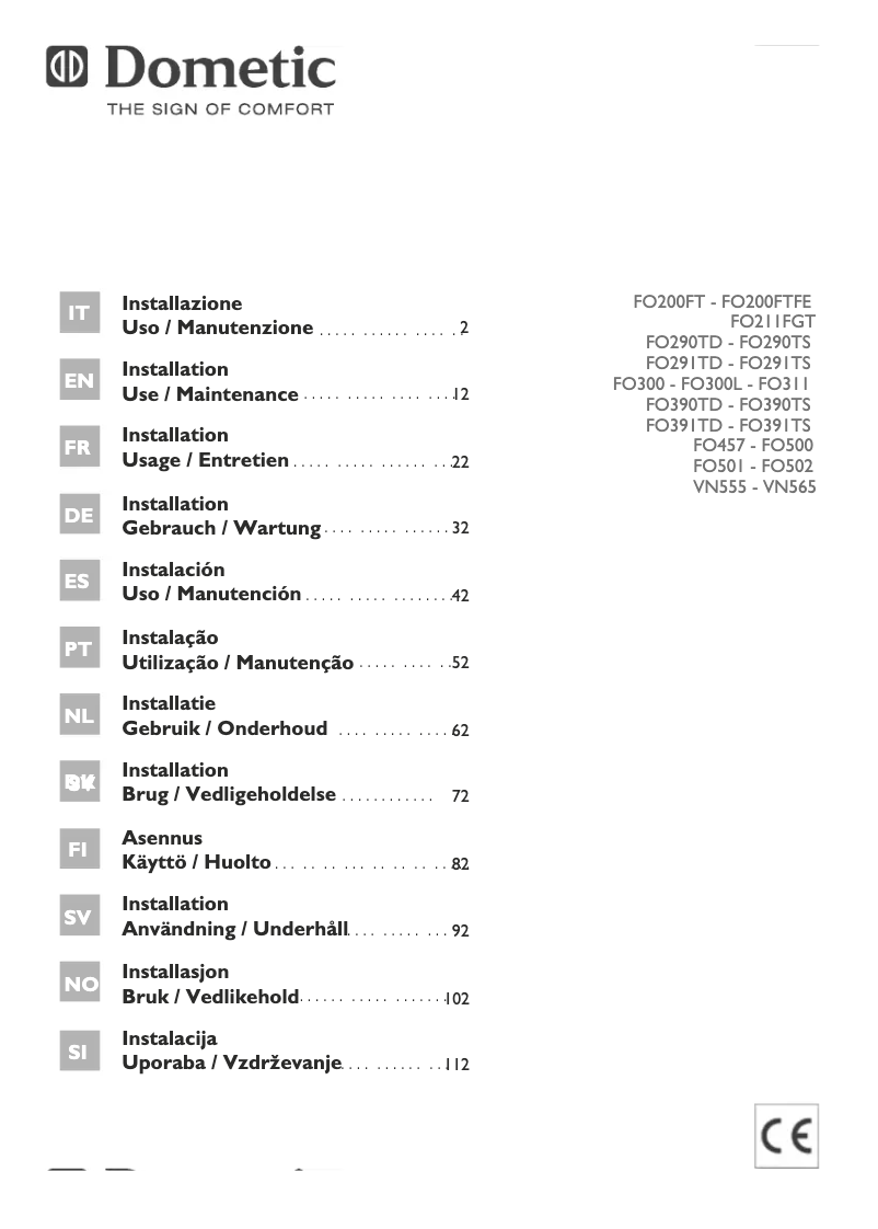 Image de la première page du manuel de l'appareil FO200FTFE
