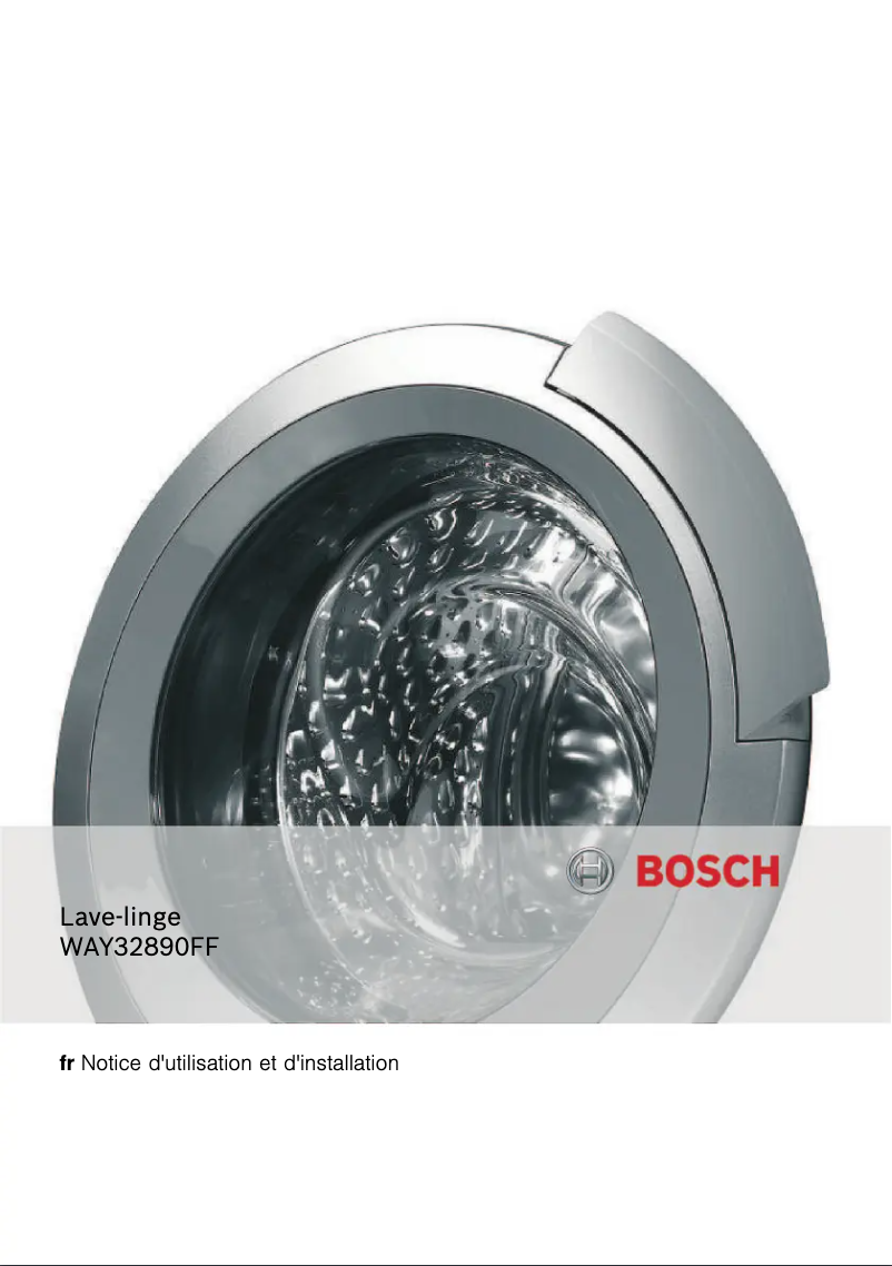 Page 1 de la notice Manuel utilisateur Bosch WAY32890FF