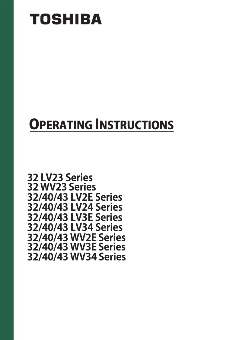 Page n°1 - Manuel utilisateur Toshiba 43LV2E63DB