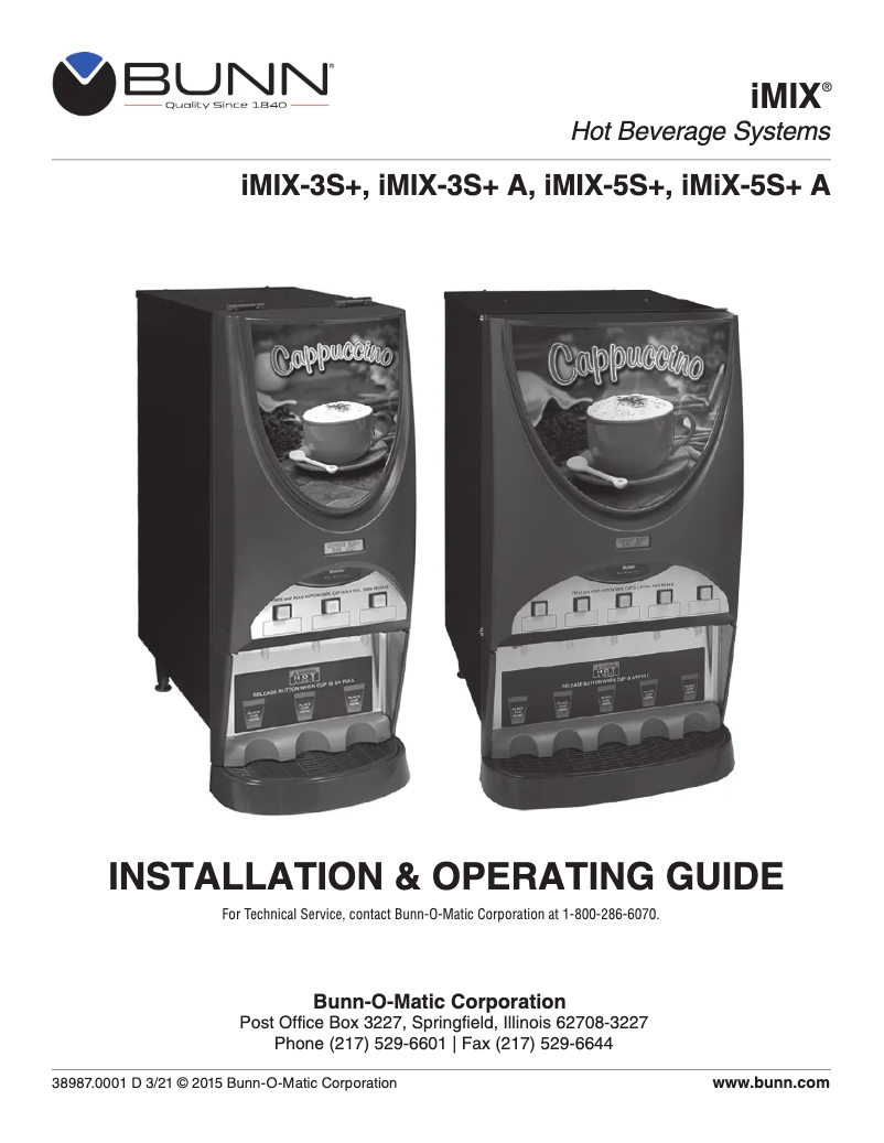 Image de la première page du manuel de l'appareil iMIX-3S+