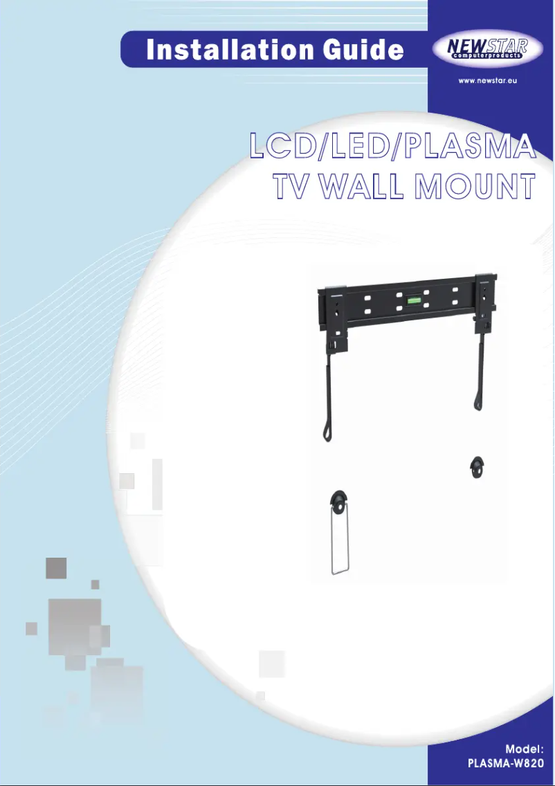 Page 1 de la notice Manuel utilisateur Newstar PLASMA-W820