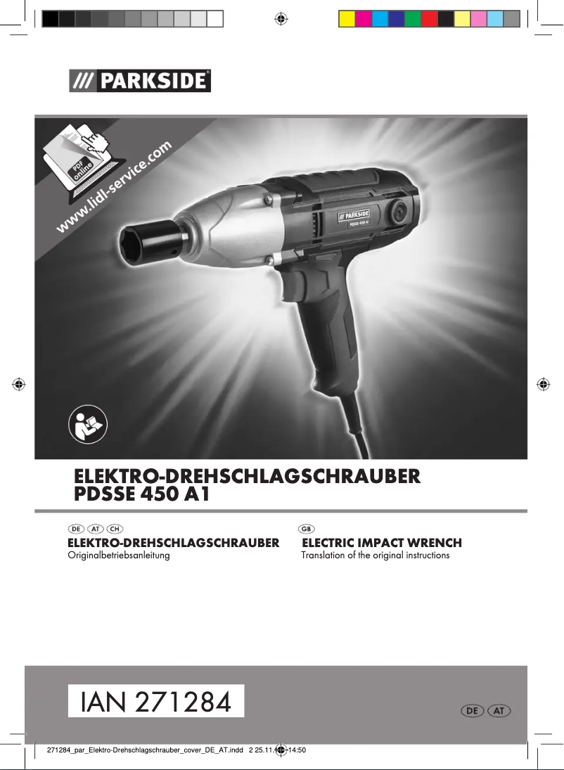Page 1 de la notice Manuel utilisateur Parkside PDSSE 450 A1