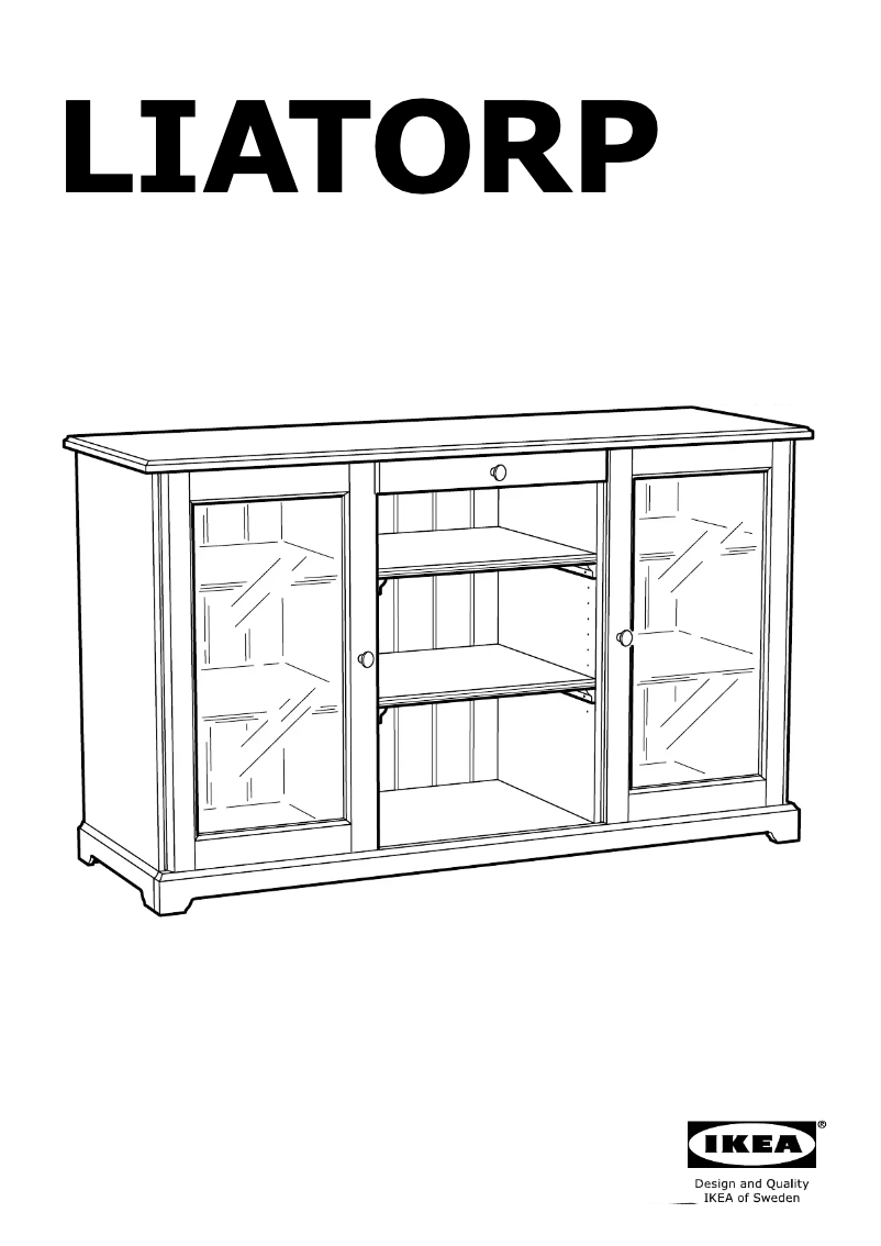 Page 1 de la notice Instructions / montage Ikea LIATORP