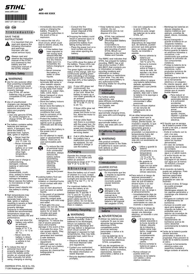 Image de la première page du manuel de l'appareil AP 300 S