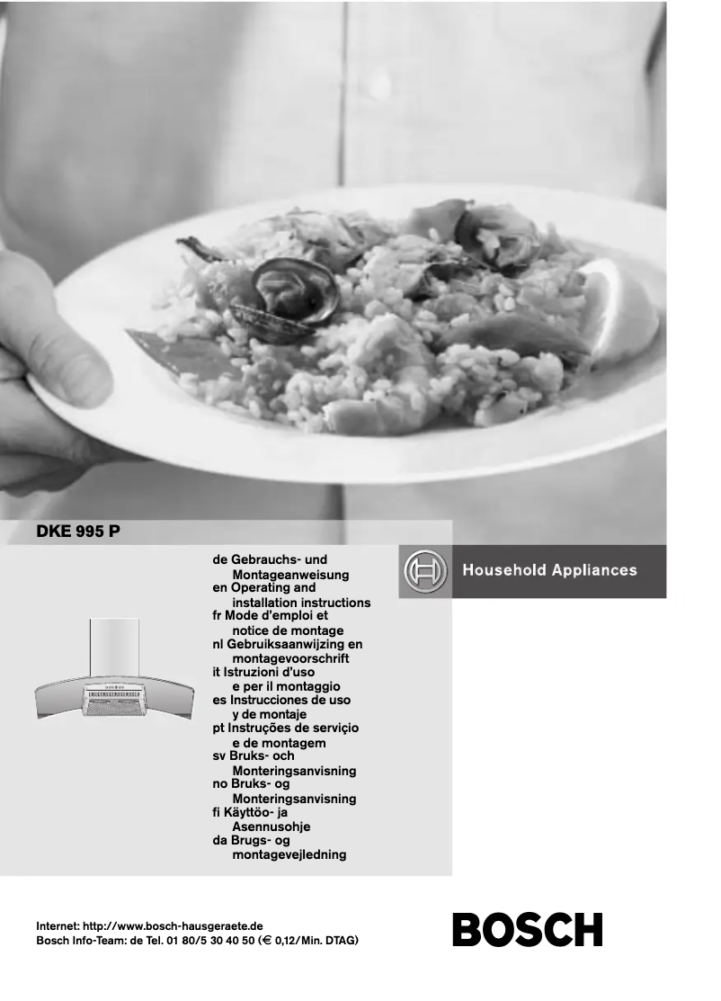 Page 1 de la notice Manuel utilisateur Bosch DKE995P