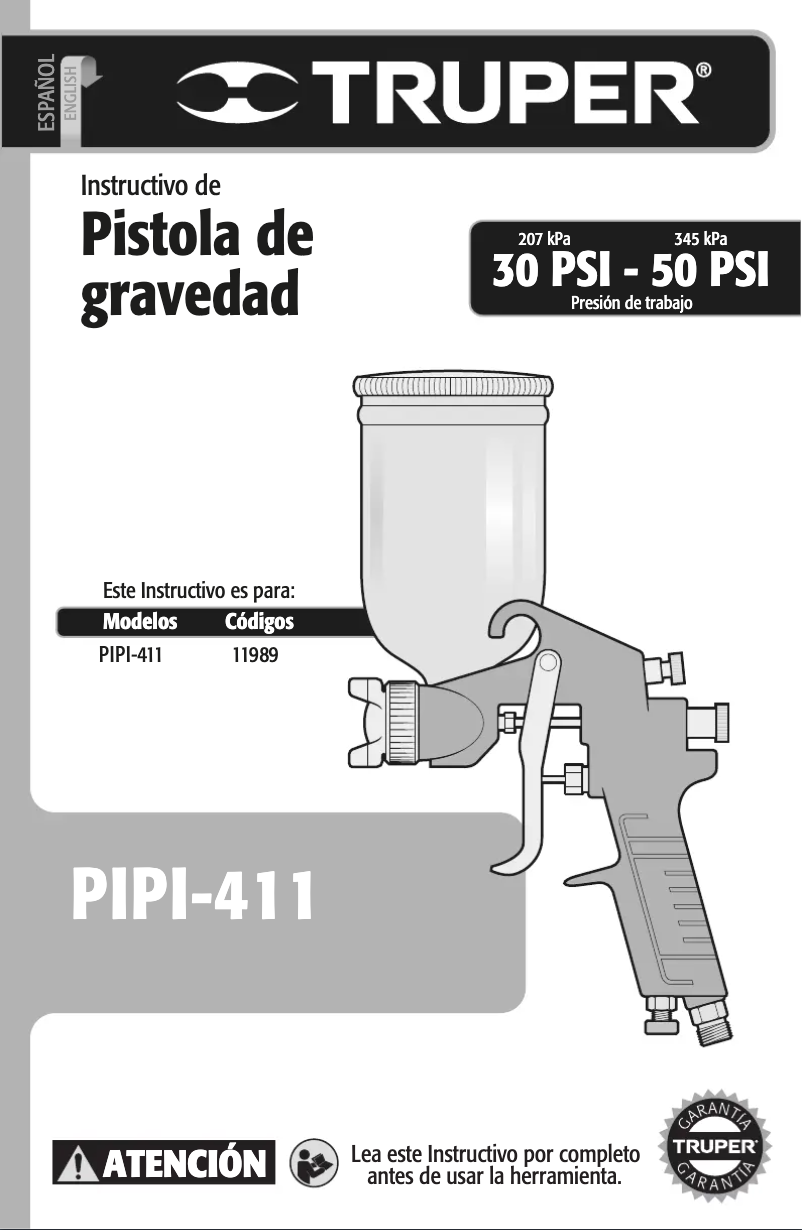 Page n°1 - Manuel utilisateur Truper PIPI-411