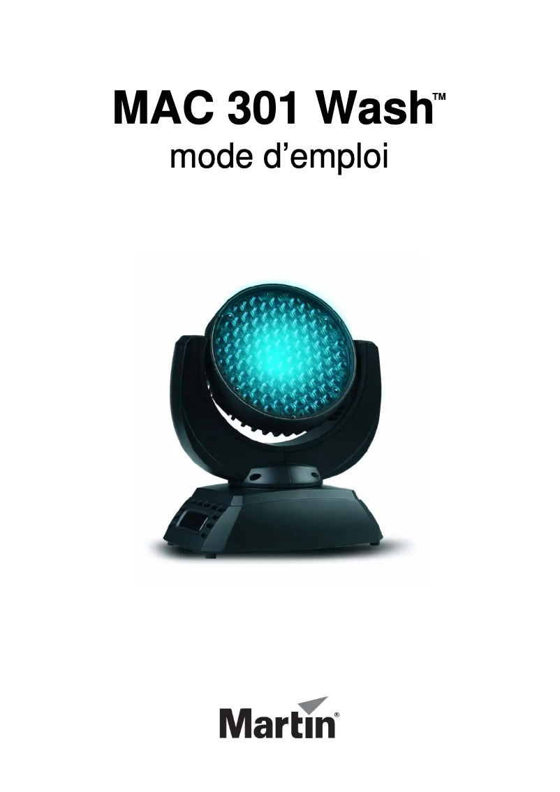 Image de la première page du manuel de l'appareil MAC 301 Wash
