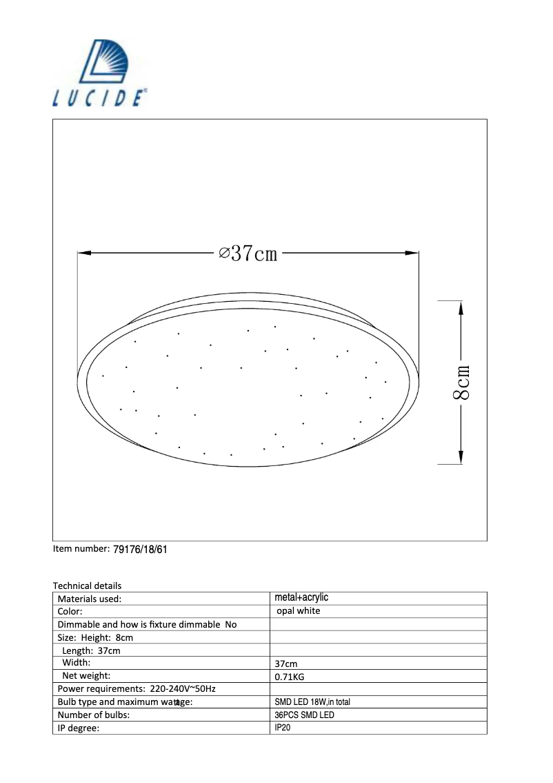 Page n°1 - Manuel utilisateur Lucide Twinka
