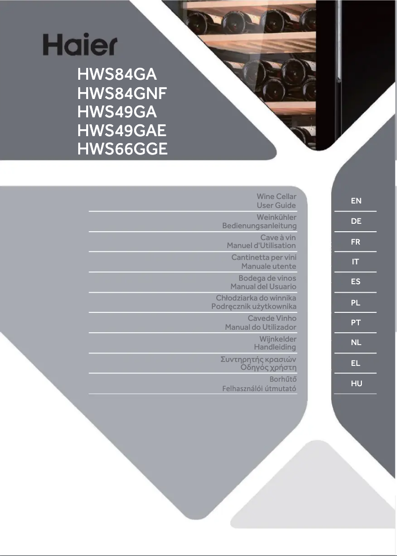 Page 1 de la notice Label énergétique Haier Wine Bank 50 Serie 5 HWS49GA