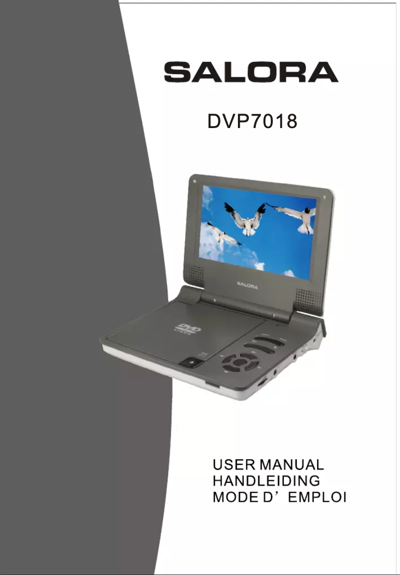 Page 1 de la notice Manuel utilisateur Salora DVP7018