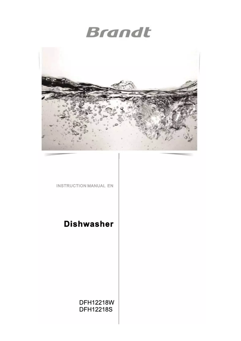 Image de la première page du manuel de l'appareil DFH12218W