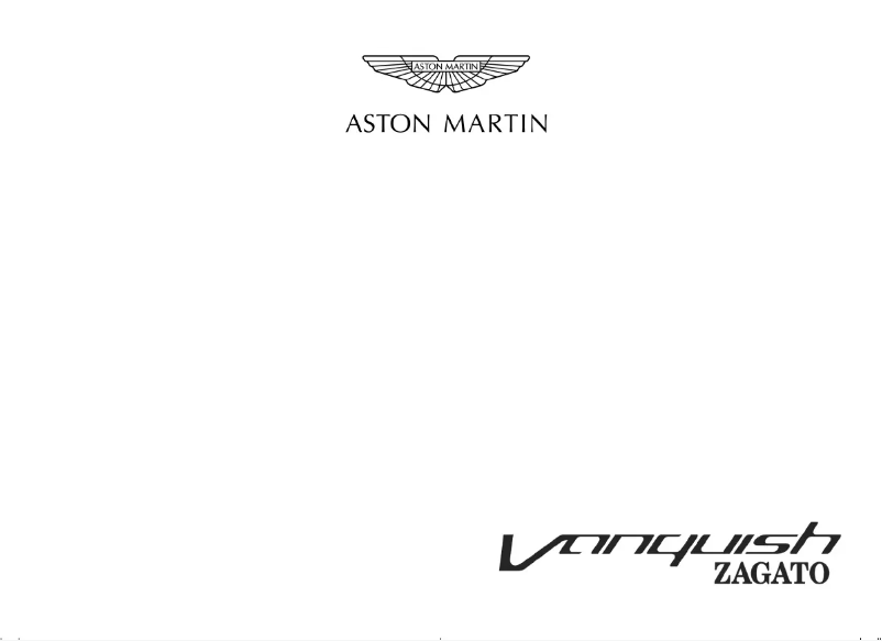 Page 1 of the manual User Manual Aston Martin Vanquish Zagato (2017)