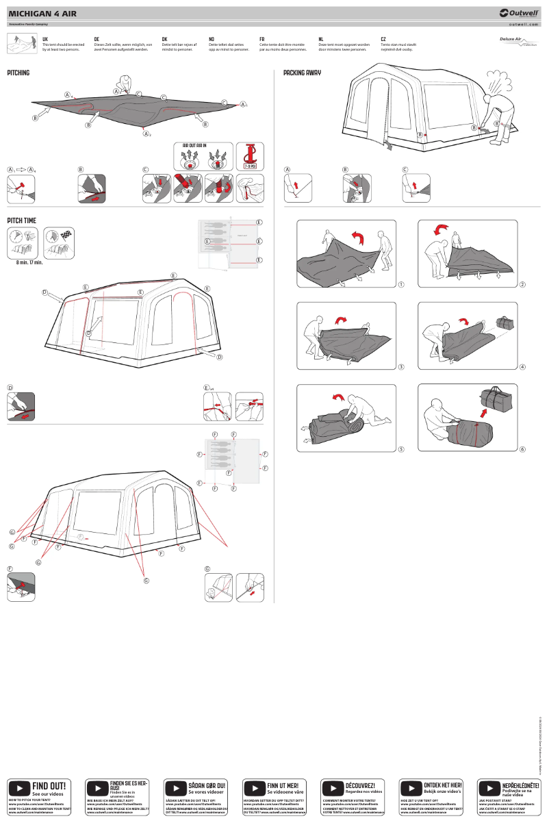 Page 1 de la notice Manuel utilisateur Outwell Michigan 4 Air