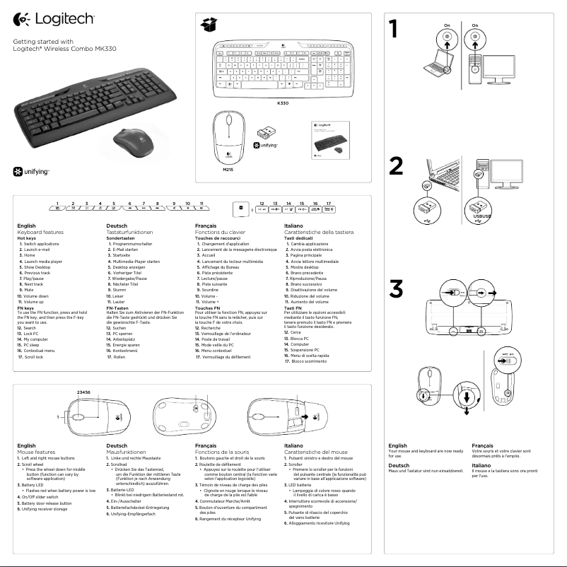 Image de la première page du manuel de l'appareil Wireless Combo MK330