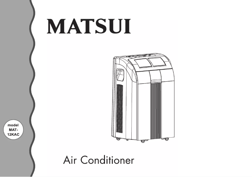 Page 1 de la notice Manuel utilisateur Matsui MAT12KAC