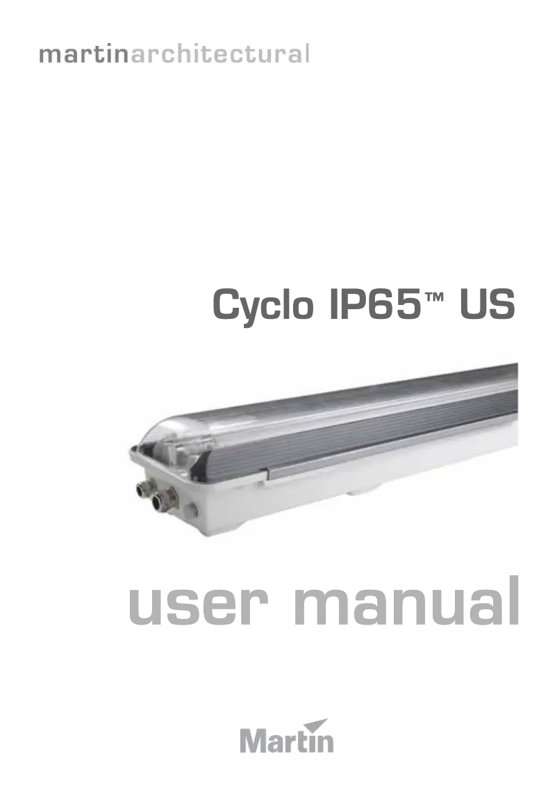 Image de la première page du manuel de l'appareil Cyclo IP65 US