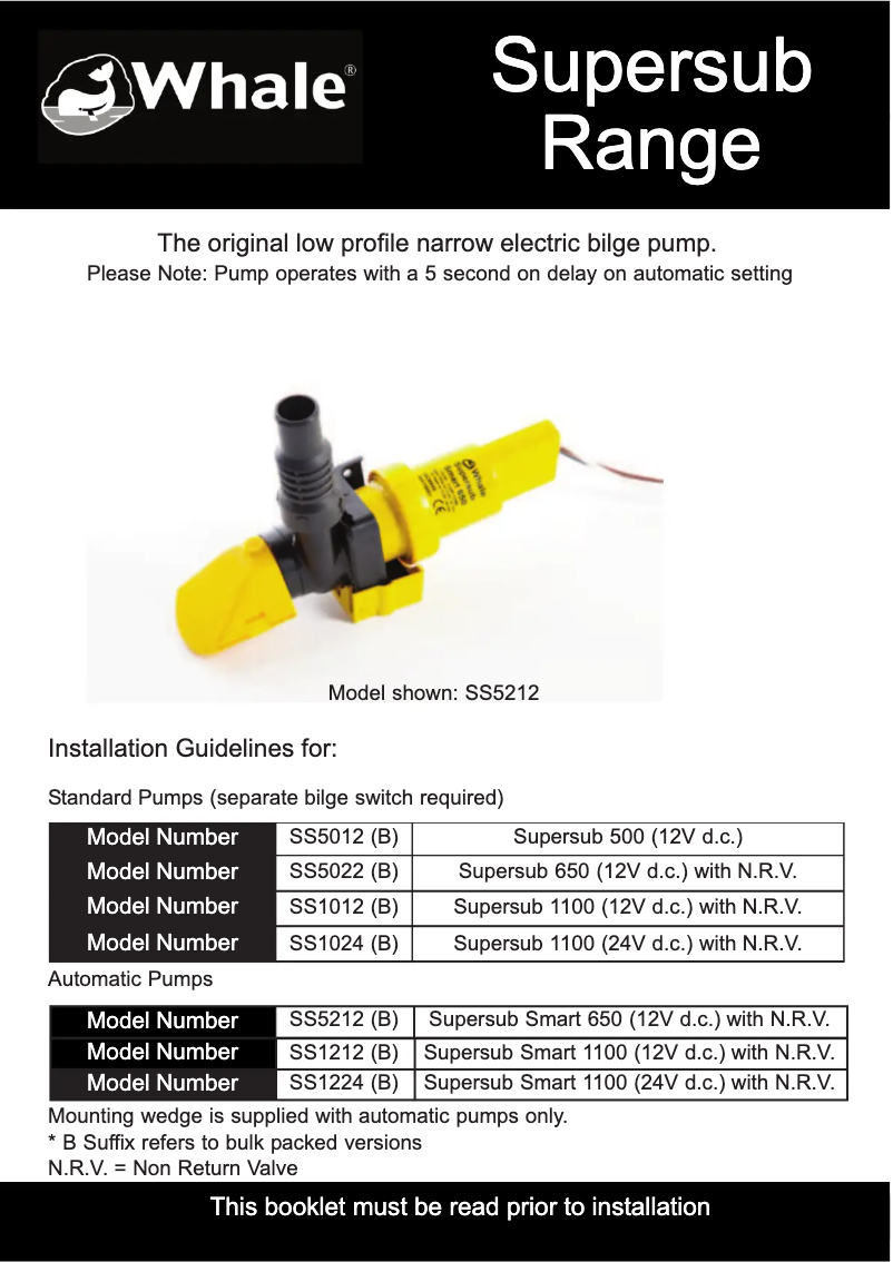 Page 1 de la notice Manuel utilisateur Whale Supersub Smart