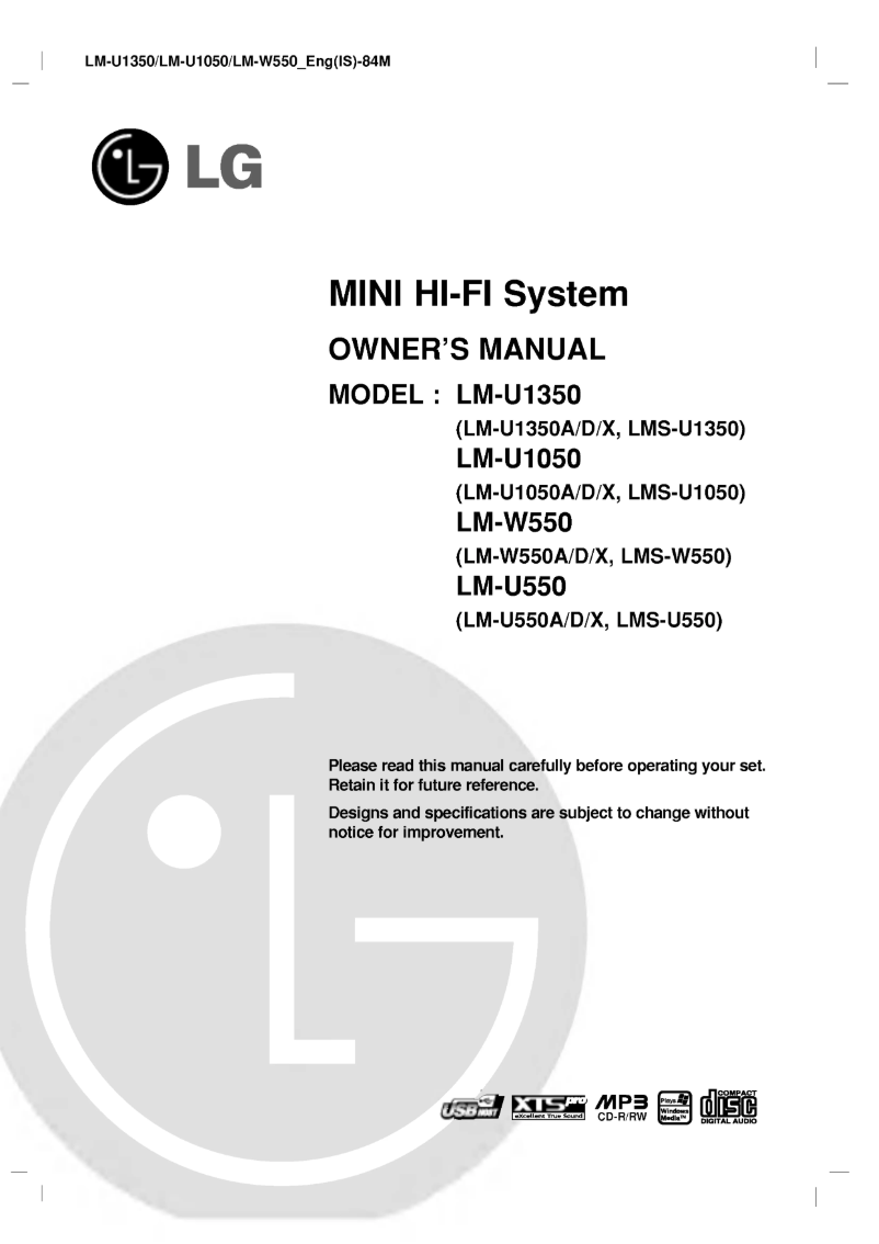 Page n°1 - Manuel utilisateur LG LM-U1350