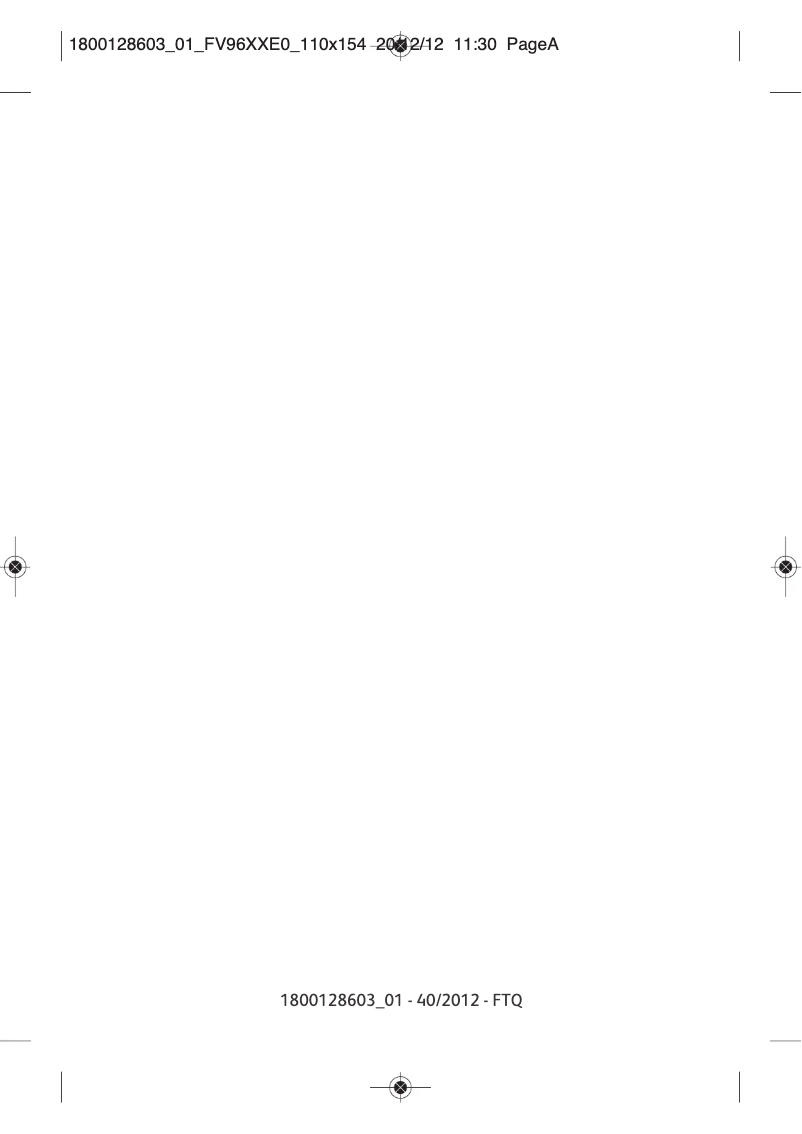 Image de la première page du manuel de l'appareil Ultimate Anti-Calc FV9630