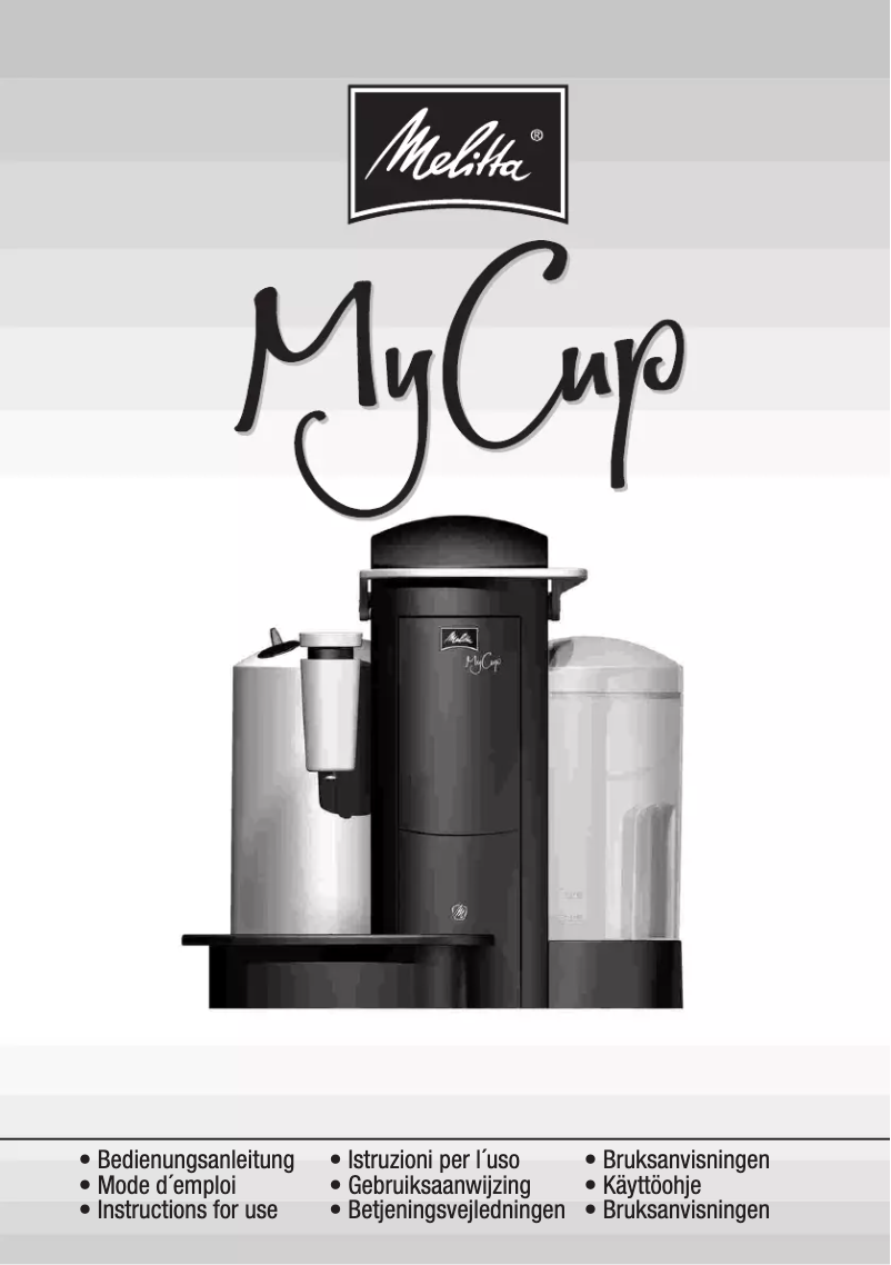 Image de la première page du manuel de l'appareil MyCup