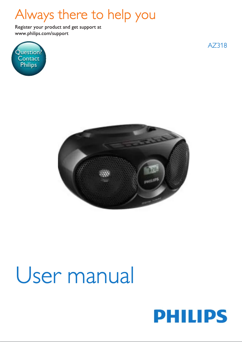 Página 1 del manual Manual de usuario Philips AZ318