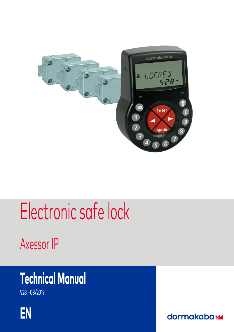 Page n°1 - Manuel utilisateur Dormakaba Axessor IP