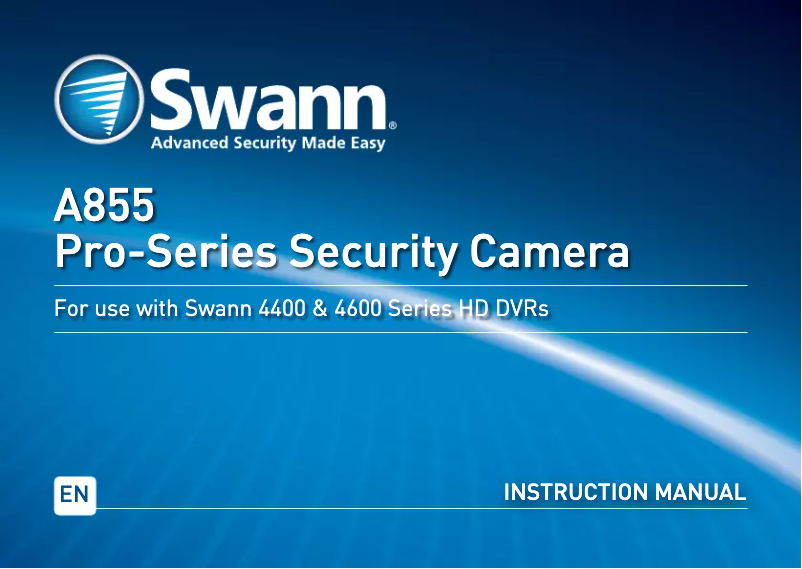 Image de la première page du manuel de l'appareil SWPRO-A855PK2