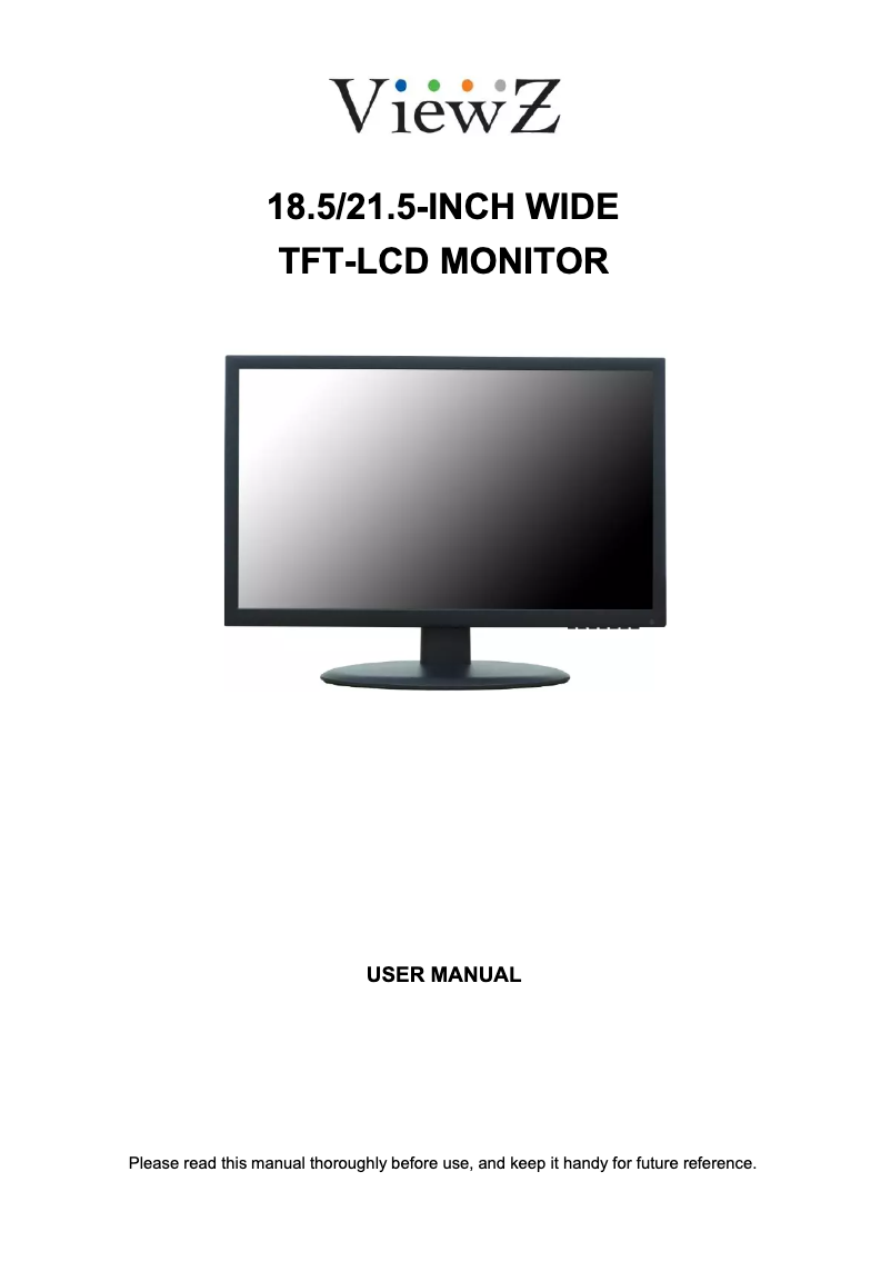 Page n°1 - Manuel utilisateur ViewZ Premium VZ-185LED