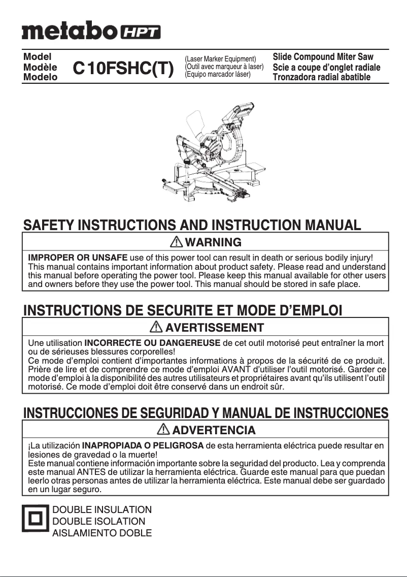 First page image of the manual for C10FSHCT