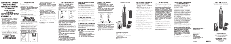 Página 1 del manual Manual de usuario Conair PG7500