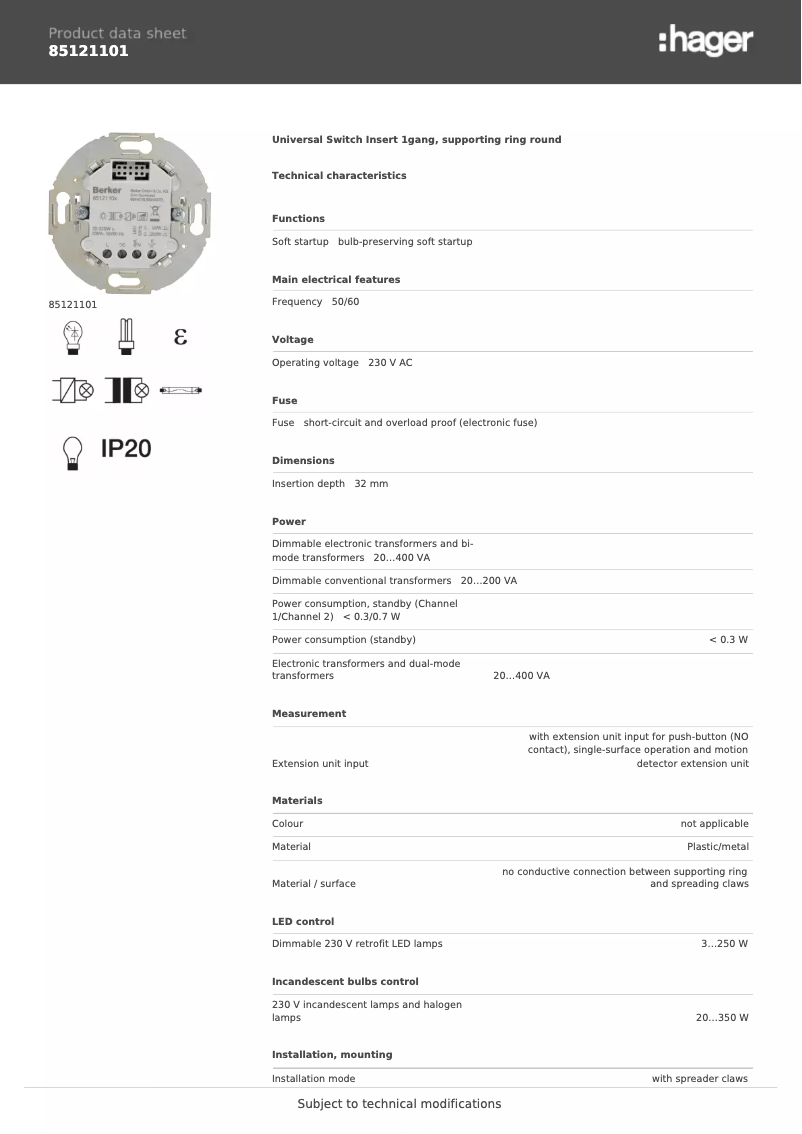 Image de la première page du manuel de l'appareil 85121101