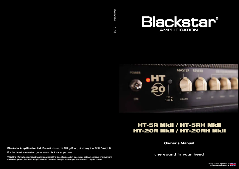 Page n°1 - Manuel utilisateur Blackstar HT-5RH MkII