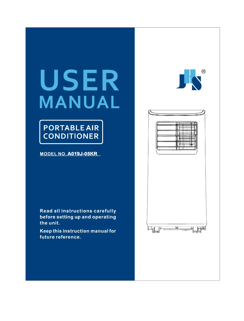Page n°1 - Manuel utilisateur JHS A019J-05KR