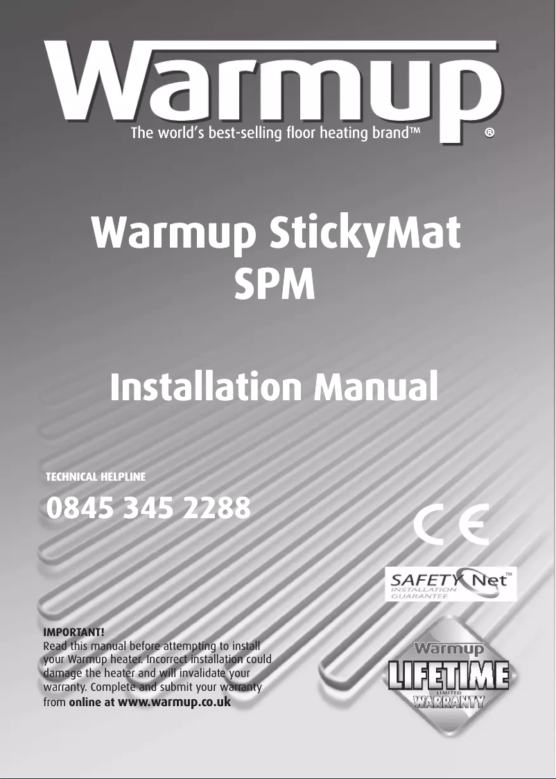 Page n°1 - Manuel utilisateur Warmup 2SMFW0.5