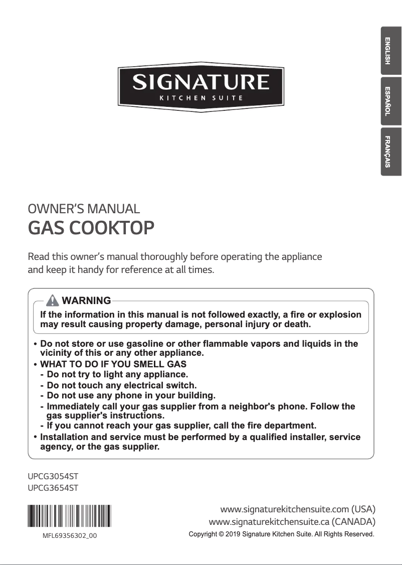 Página 1 del manual Manual de usuario LG UPCG3054ST