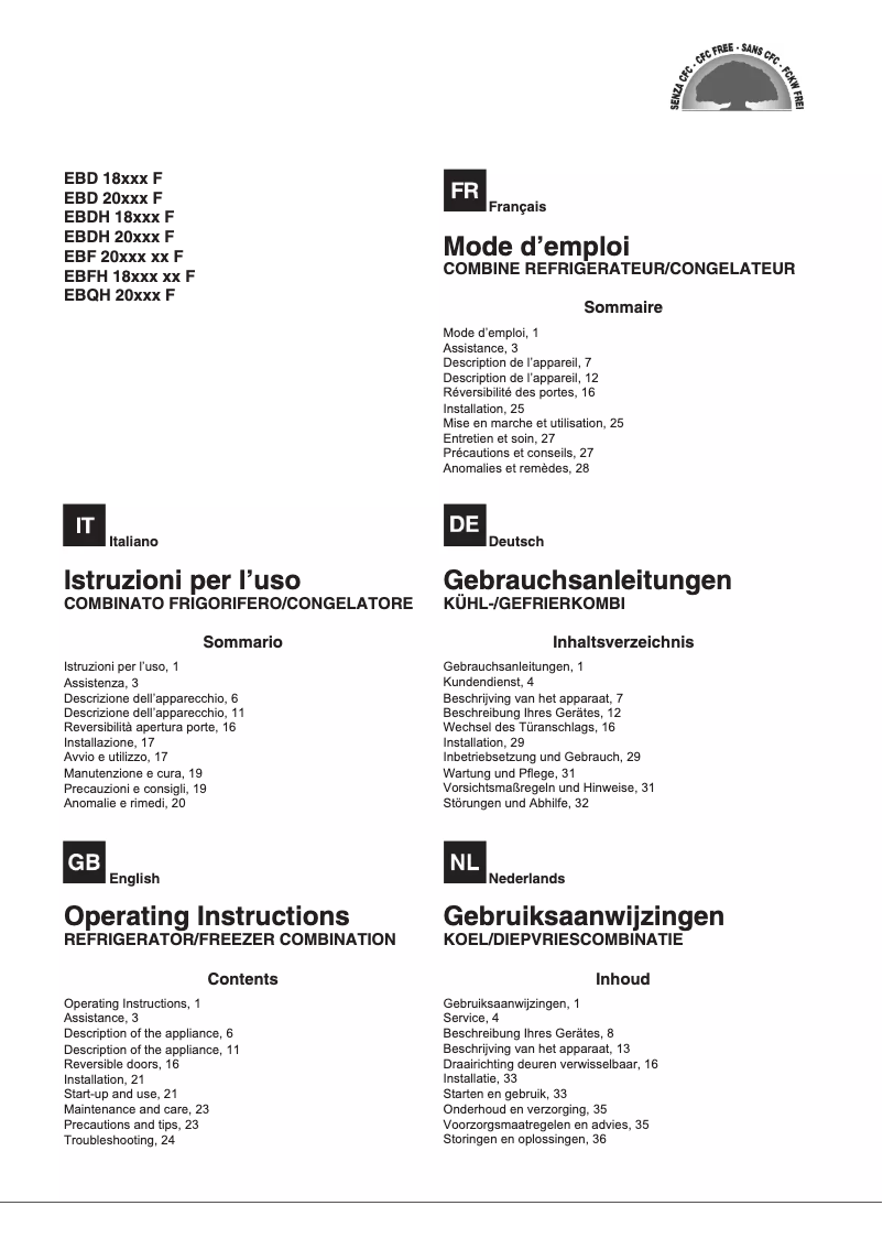 Page n°1 - Manuel utilisateur KitchenAid EBQH 20283F