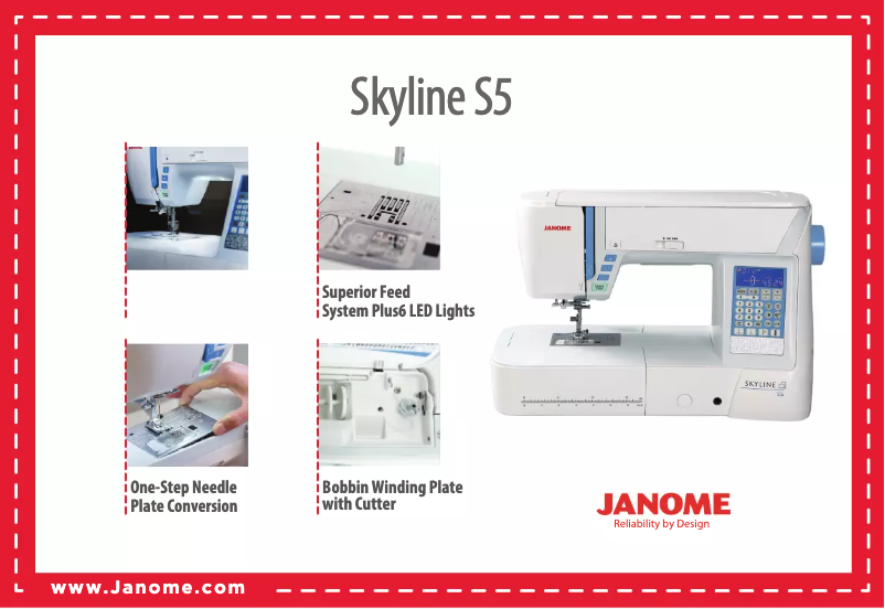 Page n°1 - Fiche technique Janome Skyline S5