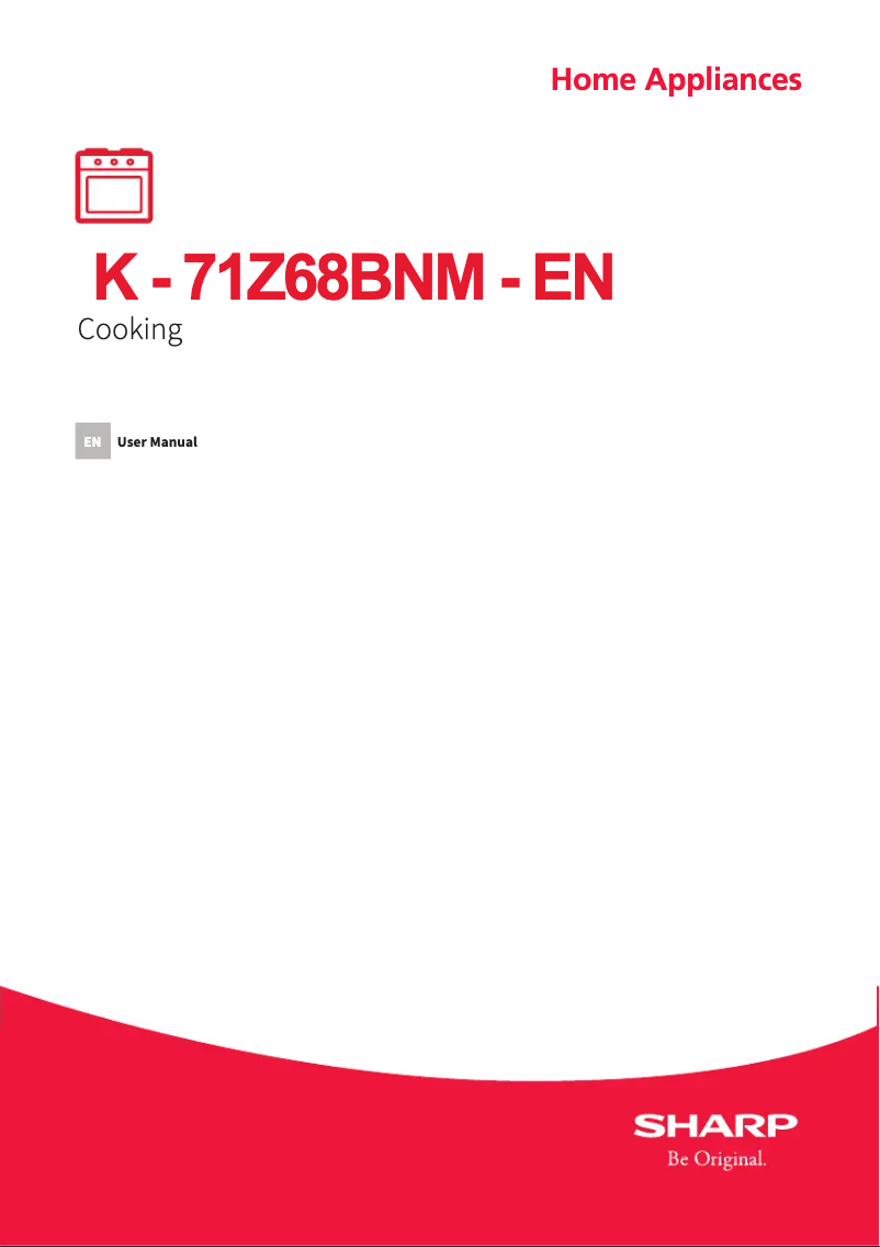 Image de la première page du manuel de l'appareil K-71Z68BNM-EN