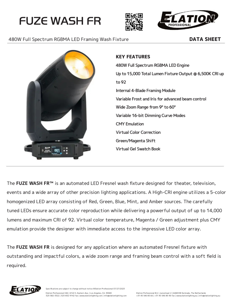 Image de la première page du manuel de l'appareil Fuze Wash FR