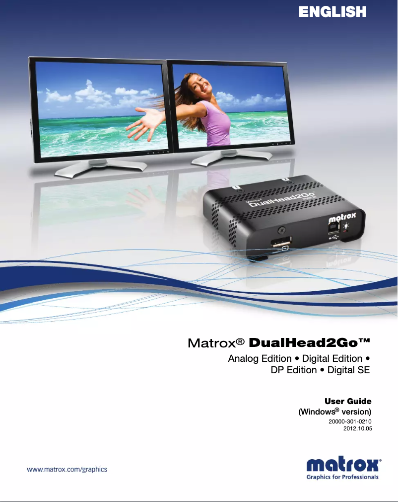 Image de la première page du manuel de l'appareil DualHead2Go