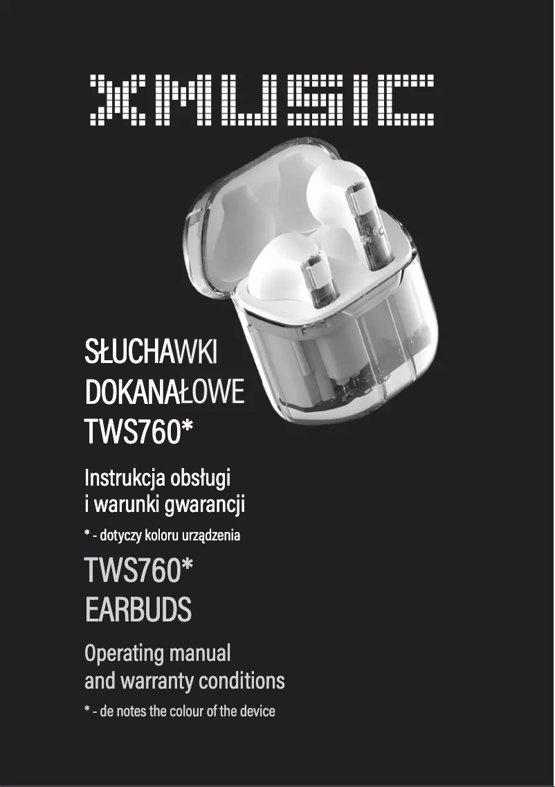 Page n°1 - Manuel utilisateur Xmusic TWS760