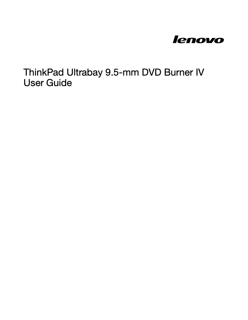 Page n°1 - Manuel utilisateur Lenovo ThinkPad Ultrabay