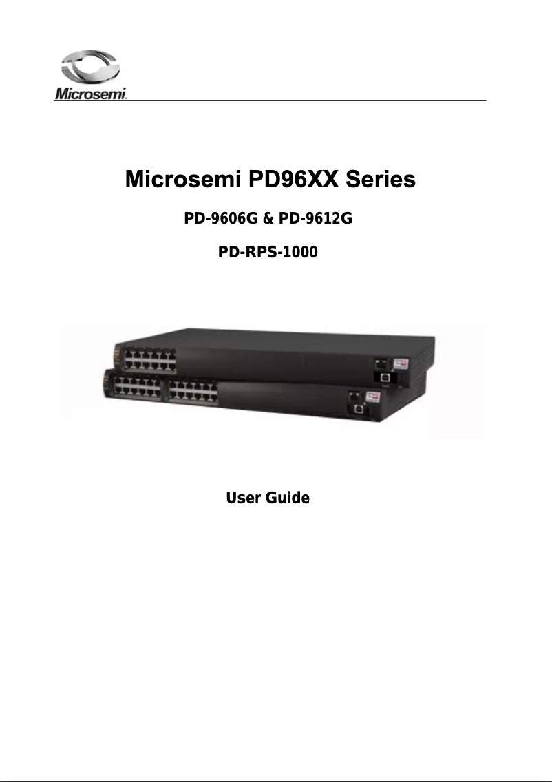 Page n°1 - Manuel utilisateur Microsemi 9612 G