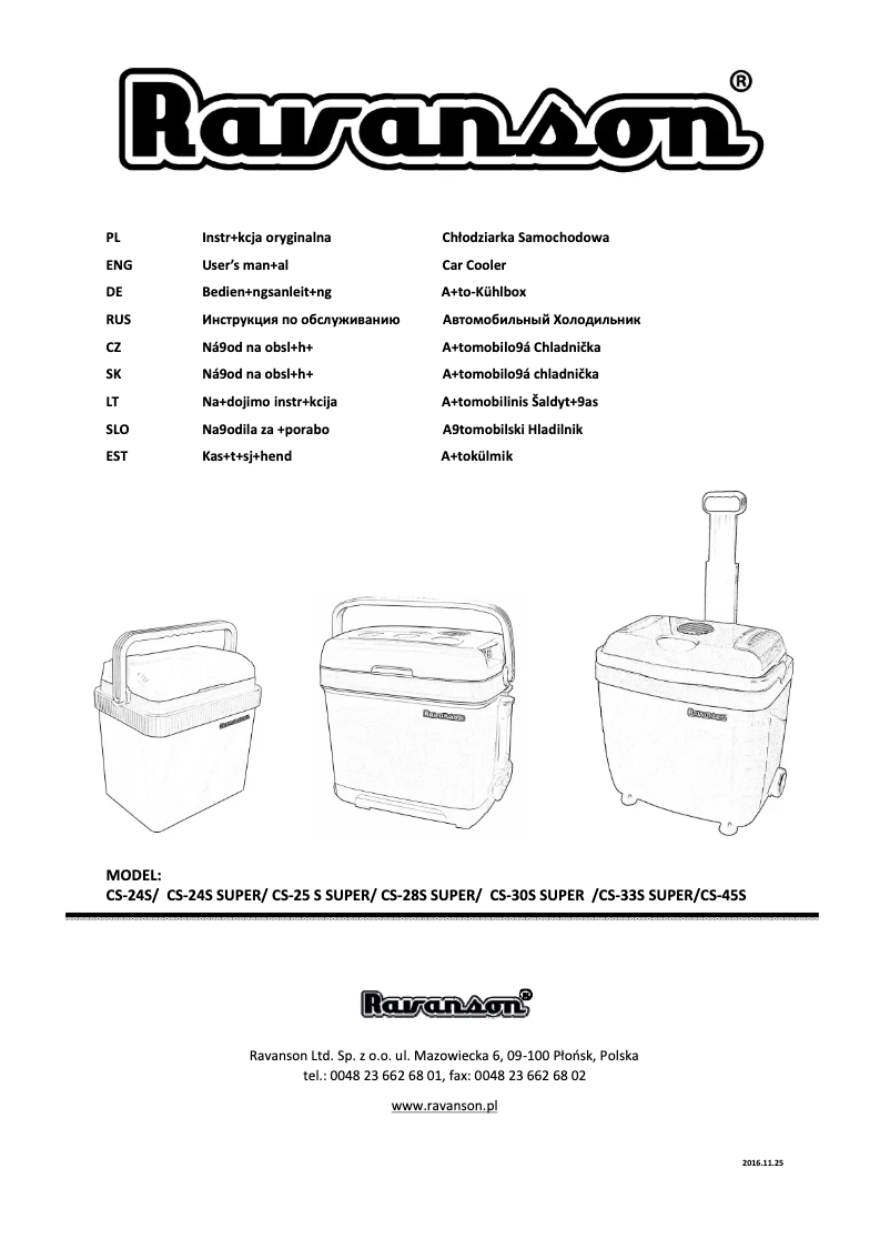 Image de la première page du manuel de l'appareil CS-24